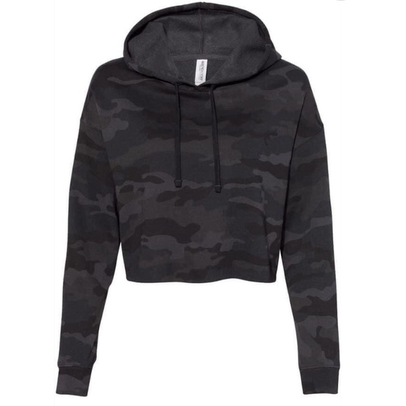 Camo cropped hoodie - Picture 1 of 1